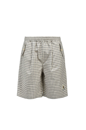 EMBLEM LOGO CHECK SHORTS / BEI