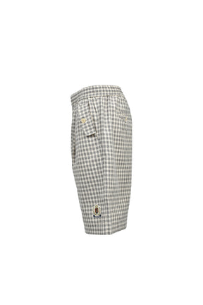 EMBLEM LOGO CHECK SHORTS / BEI