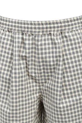EMBLEM LOGO CHECK SHORTS / BEI