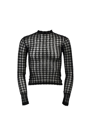 MA QUAD FLOCKED TOP / BLK