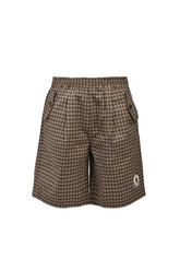 EMBLEM LOGO CHECK SHORTS / BRW