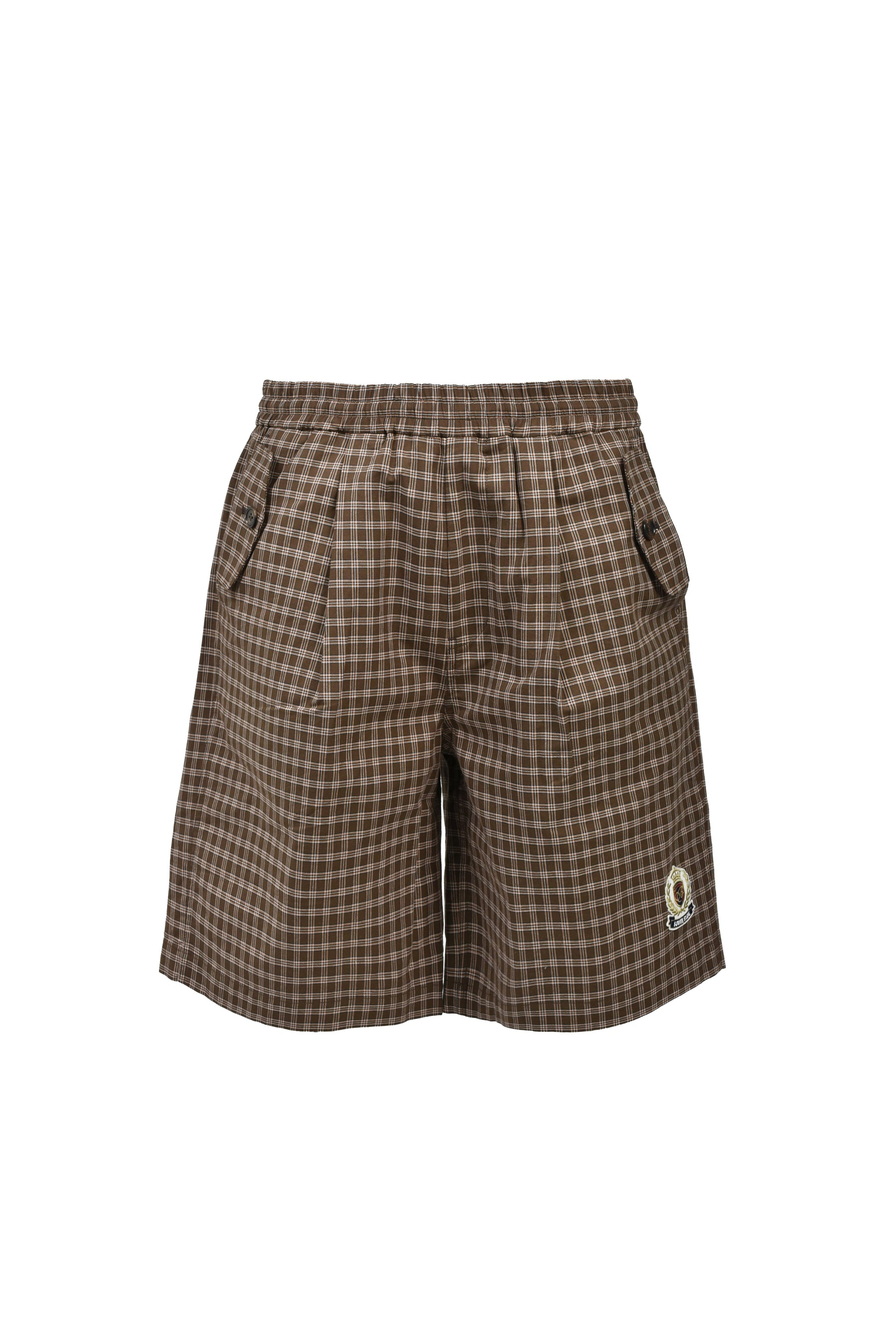 EMBLEM LOGO CHECK SHORTS / BRW