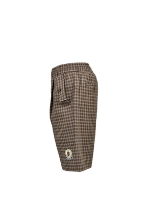 EMBLEM LOGO CHECK SHORTS / BRW