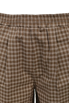EMBLEM LOGO CHECK SHORTS / BRW