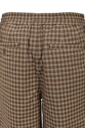 EMBLEM LOGO CHECK SHORTS / BRW