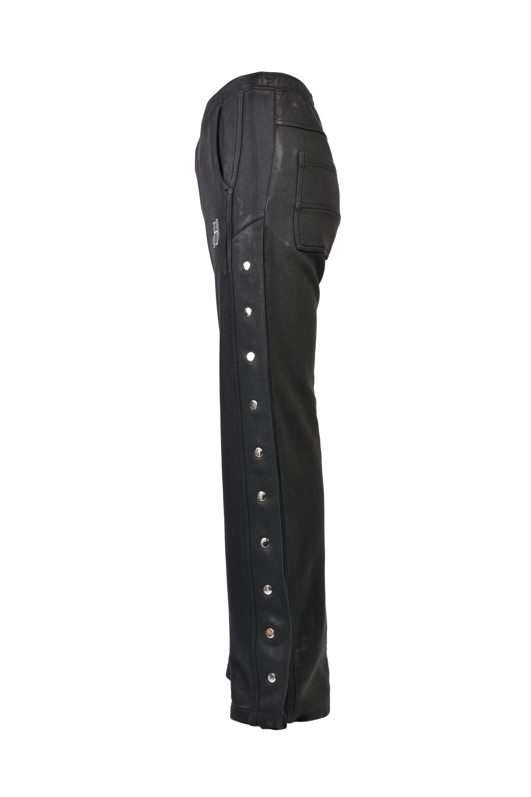 BH COATING SIDE SNAP PANTS / BLK