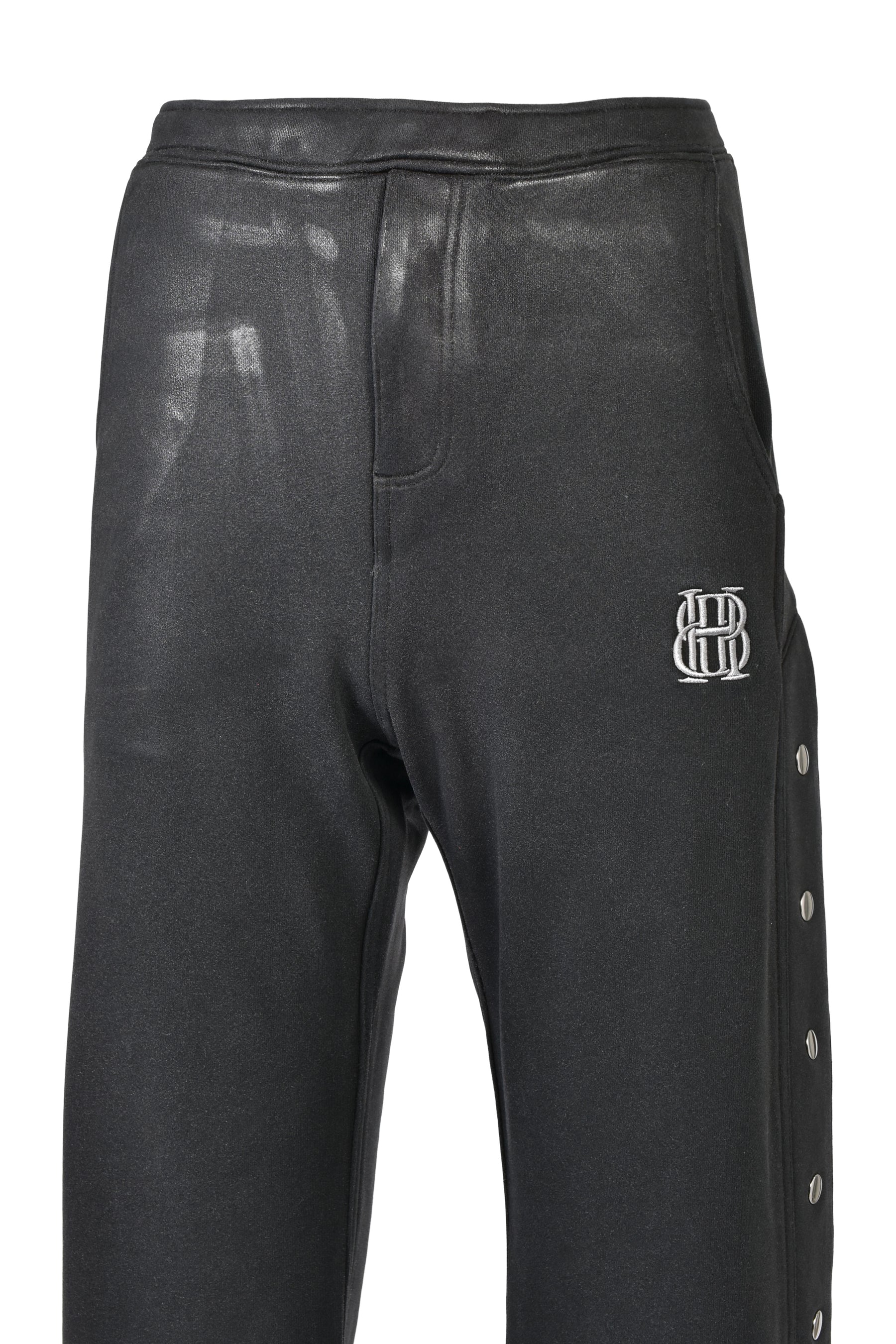 BH COATING SIDE SNAP PANTS / BLK