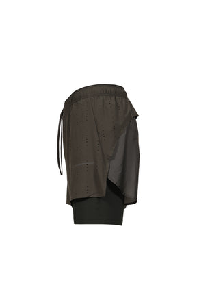 ZERO 2-IN-1 SHORTS PAF / MOLASSES/BLACK