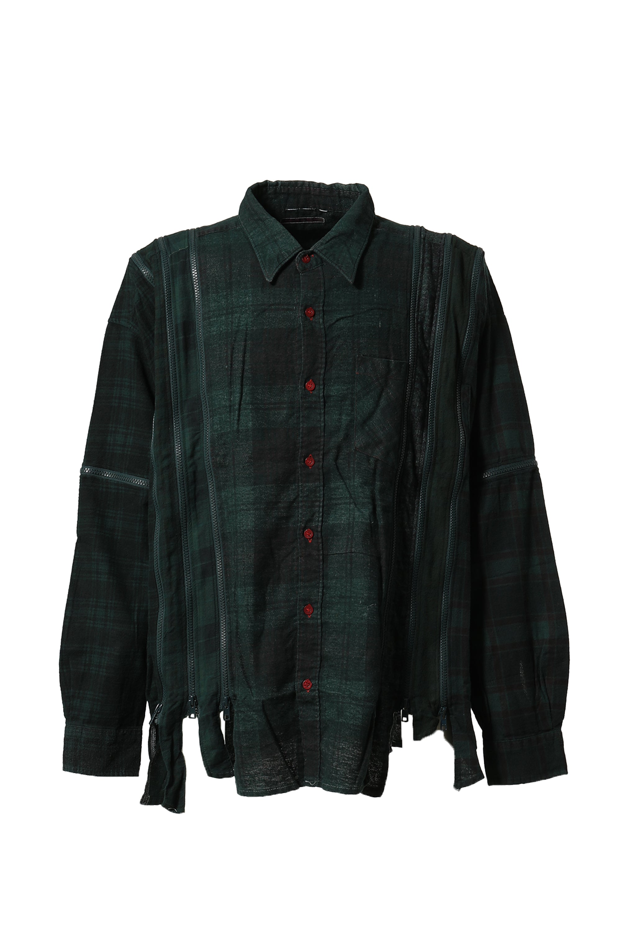 Rebuild By Needles FW23 FLANNEL SHIRT -> 7 CUTS ZIPPED