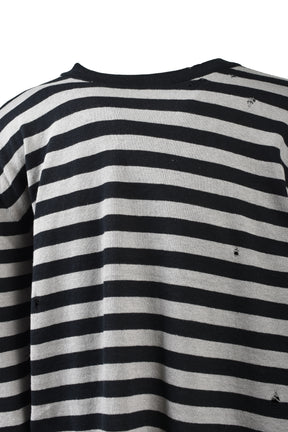 LAYERED HORIZONTAL STRIPED KNIT / BLK