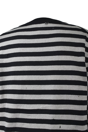 LAYERED HORIZONTAL STRIPED KNIT / BLK