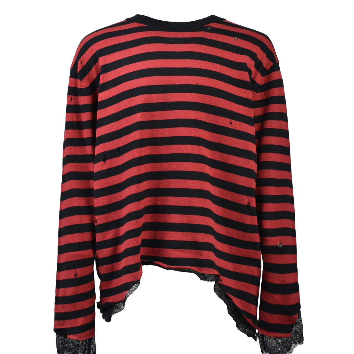 KAMIYA SS26 LAYERED HORIZONTAL STRIPED KNIT / RED - NUBIAN