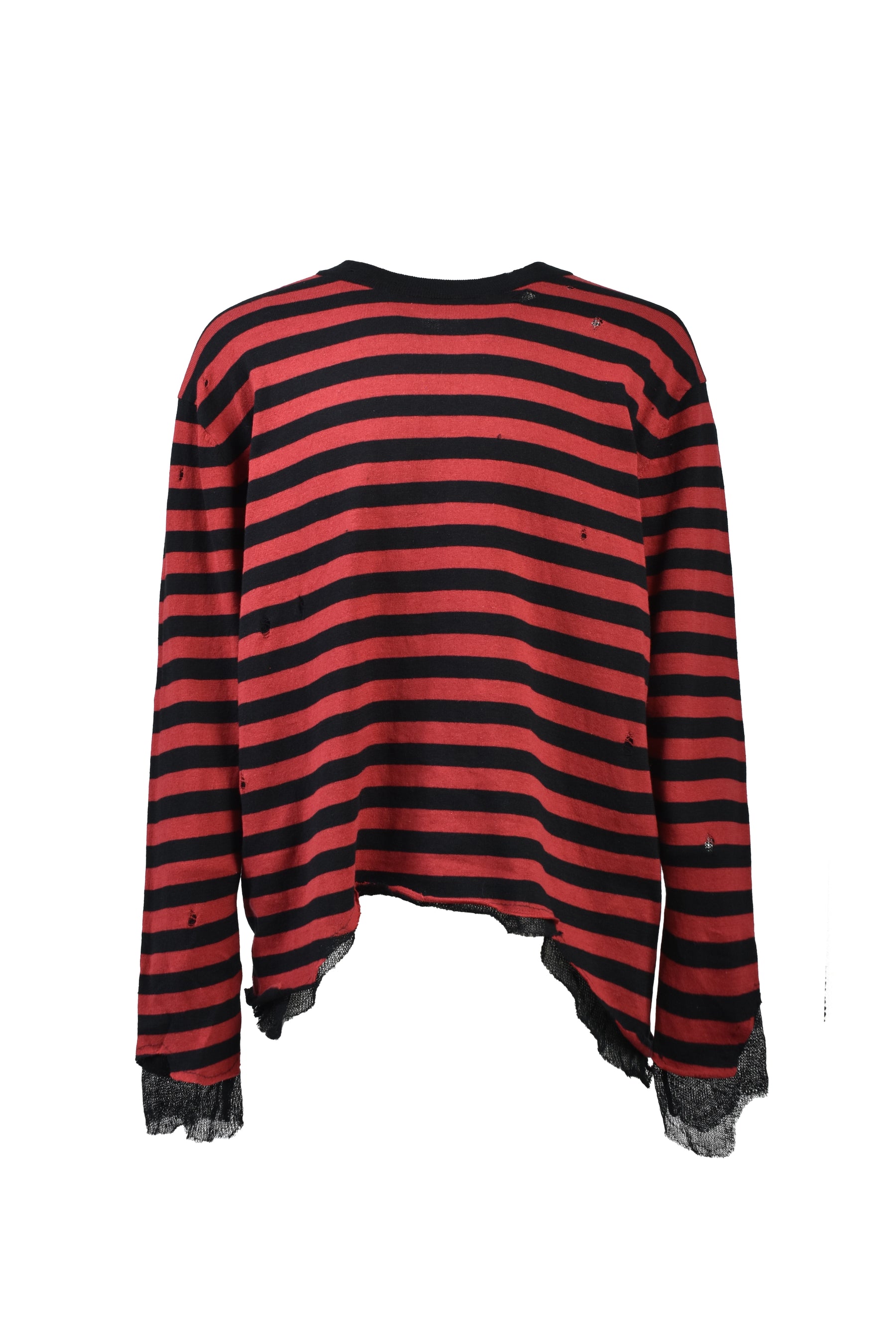 LAYERED HORIZONTAL STRIPED KNIT / RED