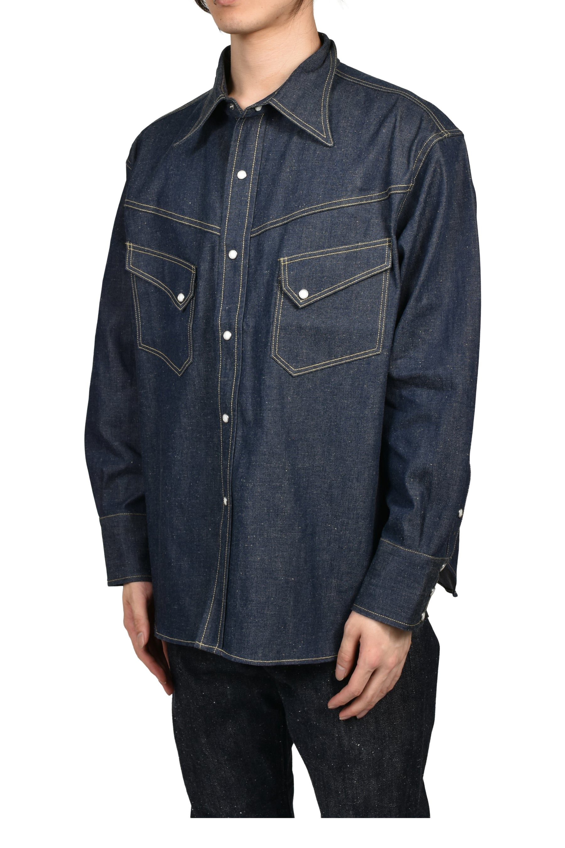 BBJ_DENIM SHIRT/RIGID / BLUE
