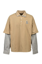 EMBLEM LOGO LAYERED POLO SHIRT / BEI