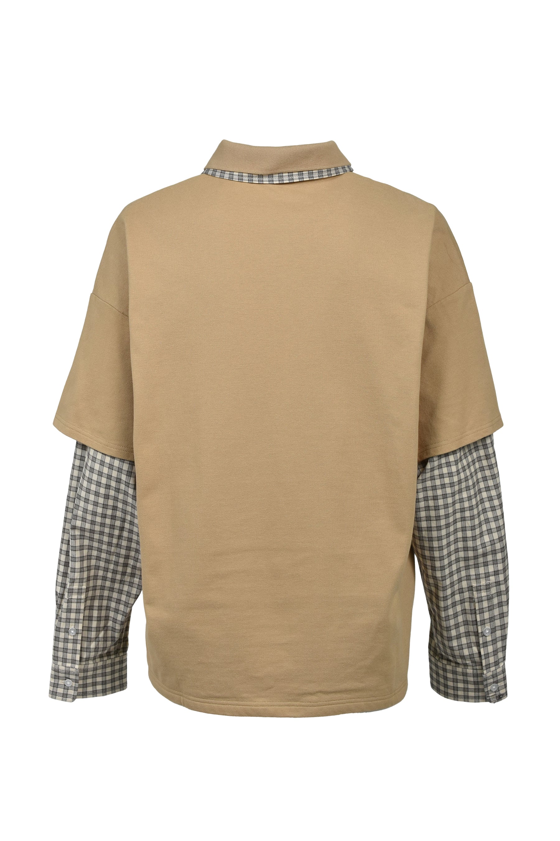 EMBLEM LOGO LAYERED POLO SHIRT / BEI