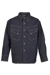 BBJ_DENIM SHIRT/REGID / BLU