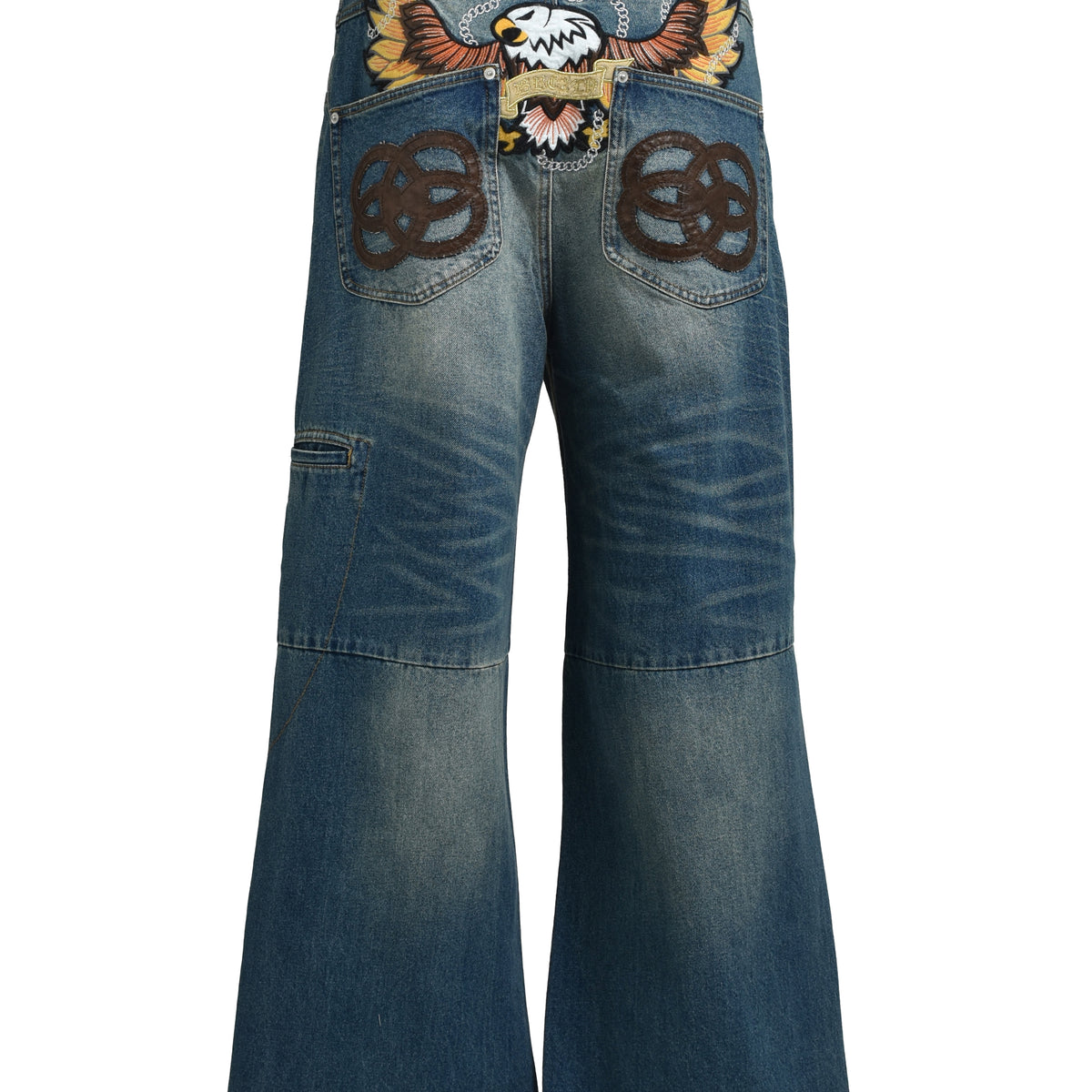 パンツ BREATH CHAIN EAGLE PATCH DENIM PANTS BREATH 25 SUMMER CHAIN ​​EAGLE PATCH DENIM PANTS / IND - NUBIAN