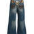 CHAIN ​​EAGLE PATCH DENIM PANTS / IND 