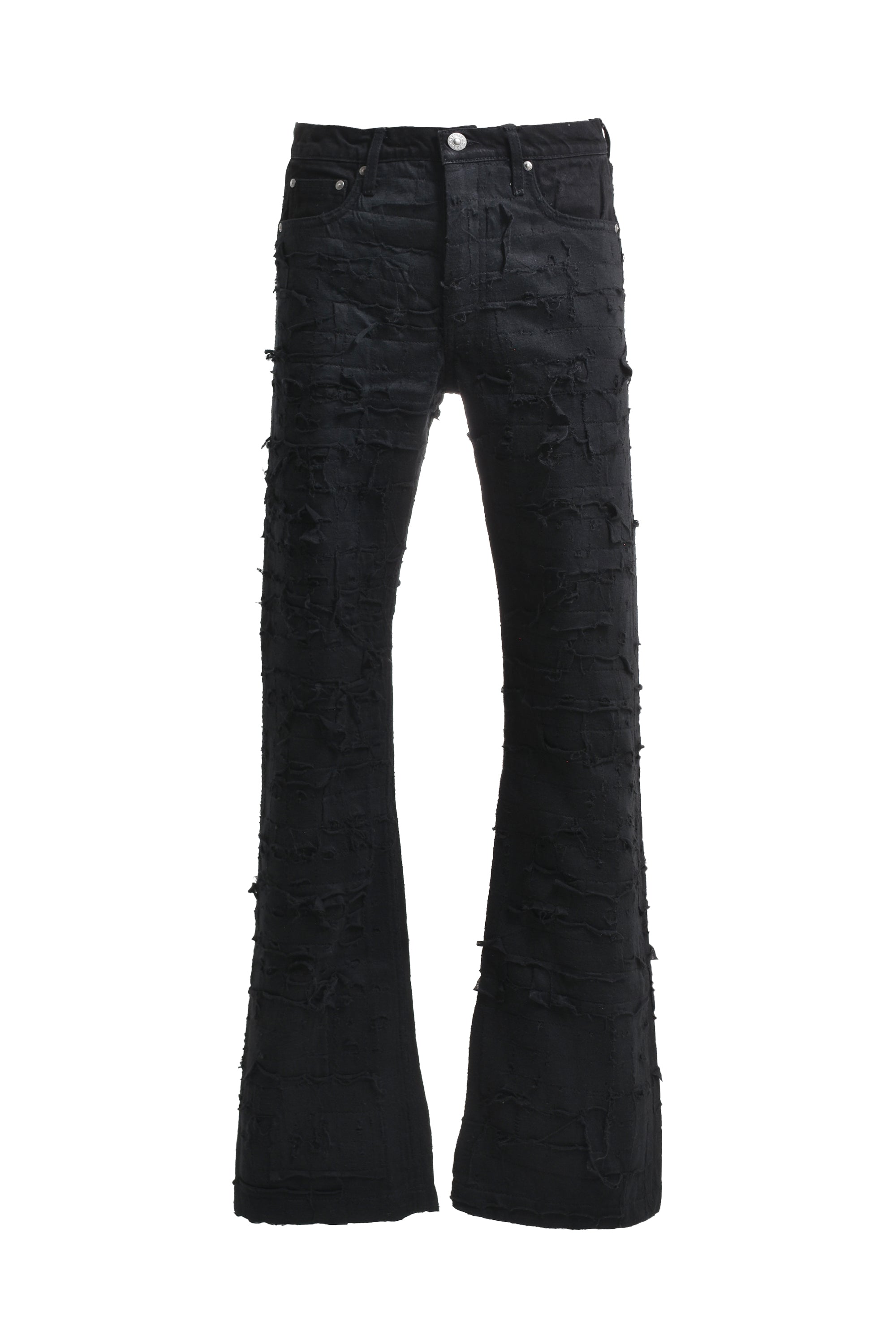 PARADOXE PARIS FW23 DARK FLAYED SAIL JEANS / BLK -NUBIAN