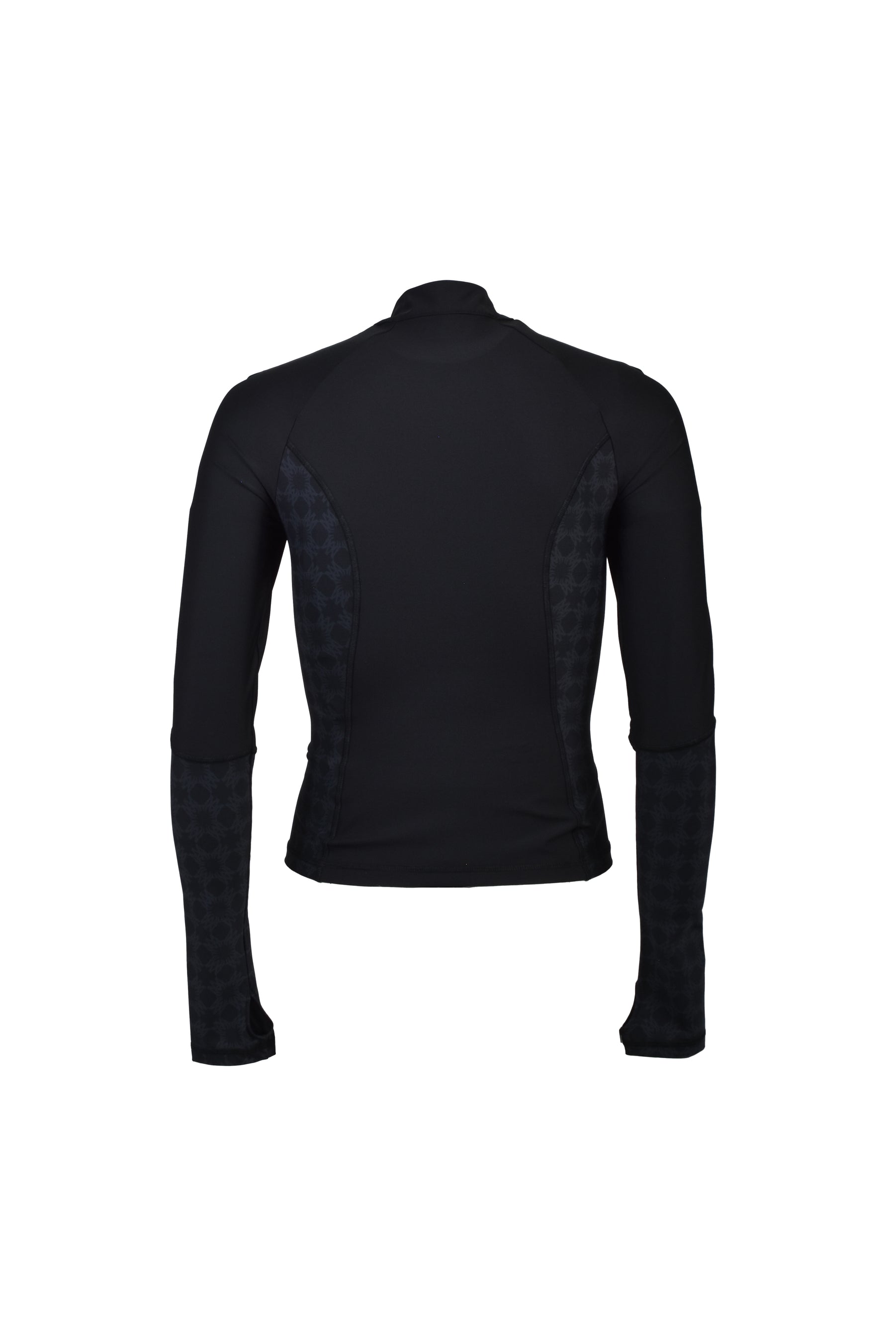 MA QUAD LS ZIP TOP / BLK