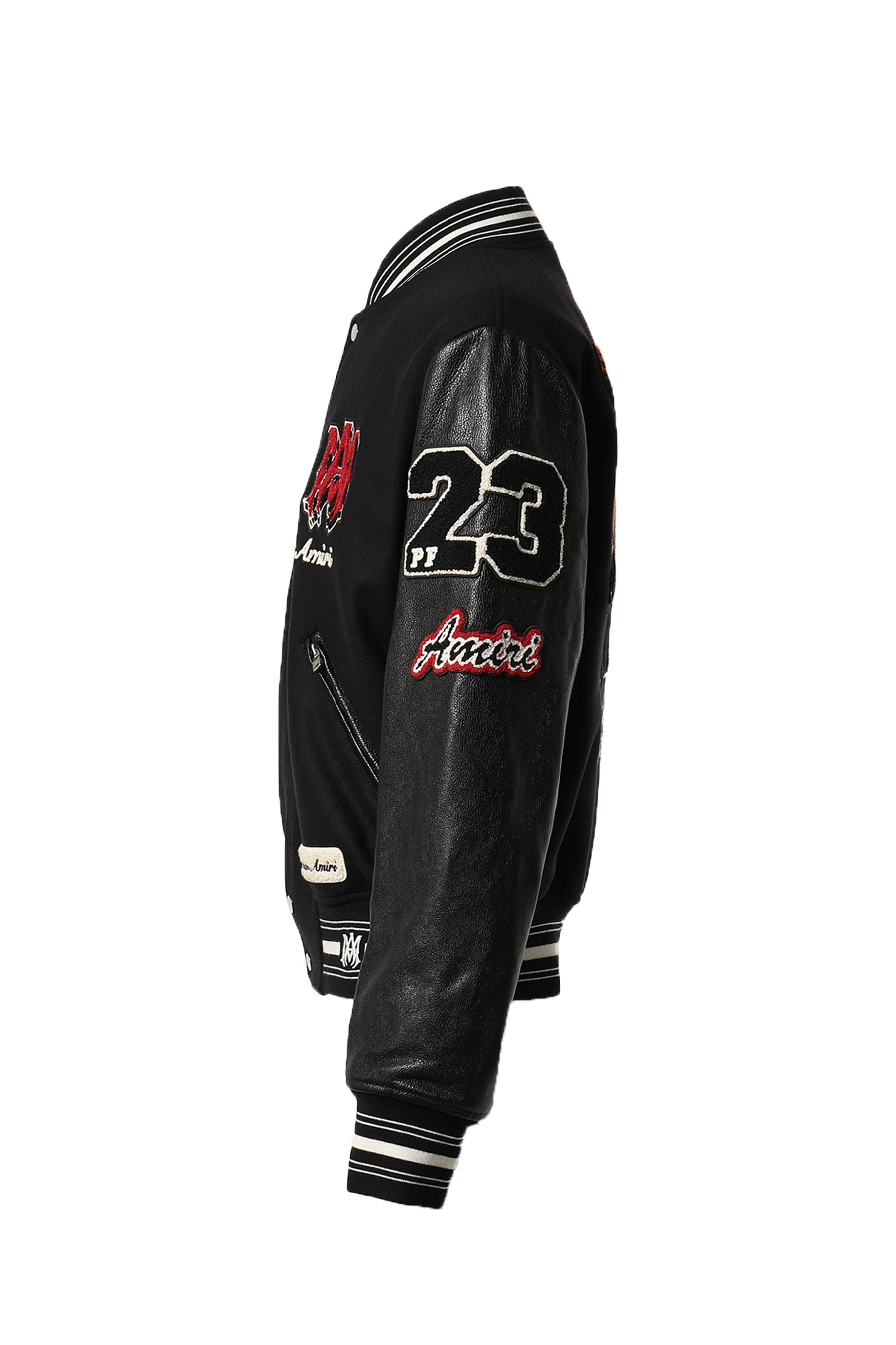 Palm Angels Patch-Detail Embroidered Varsity Jacket Black Men's - SS21 - US