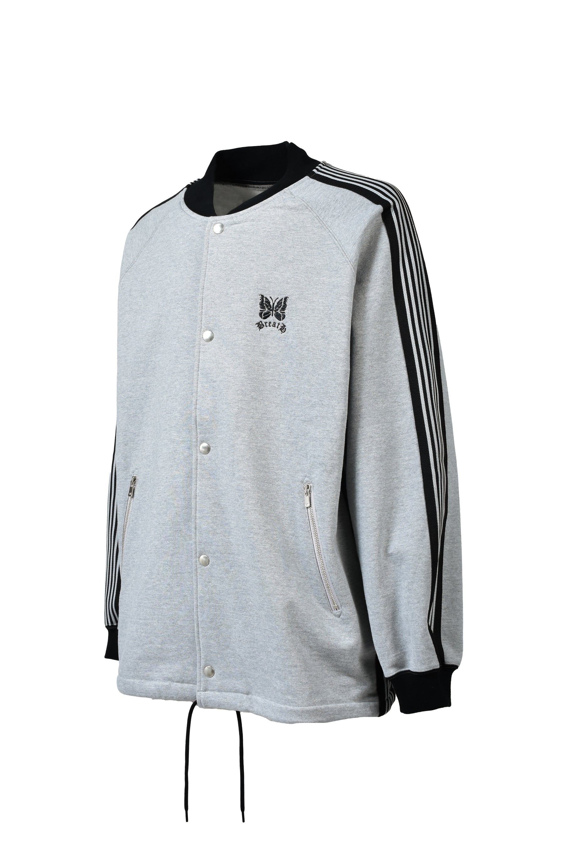 BREATH × Needles TRACK COACH JACKET - SWEAT / GRY BLK