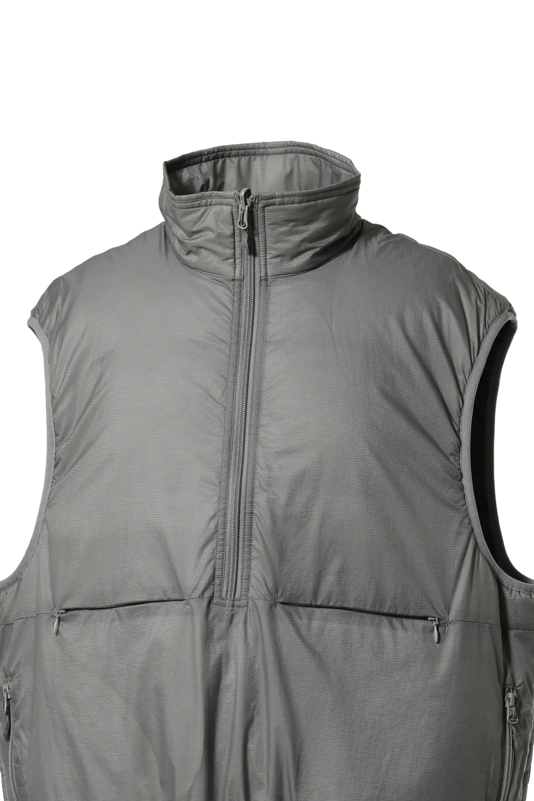 TECH REVERSIBLE PULLOVER PUFF VEST / GRY