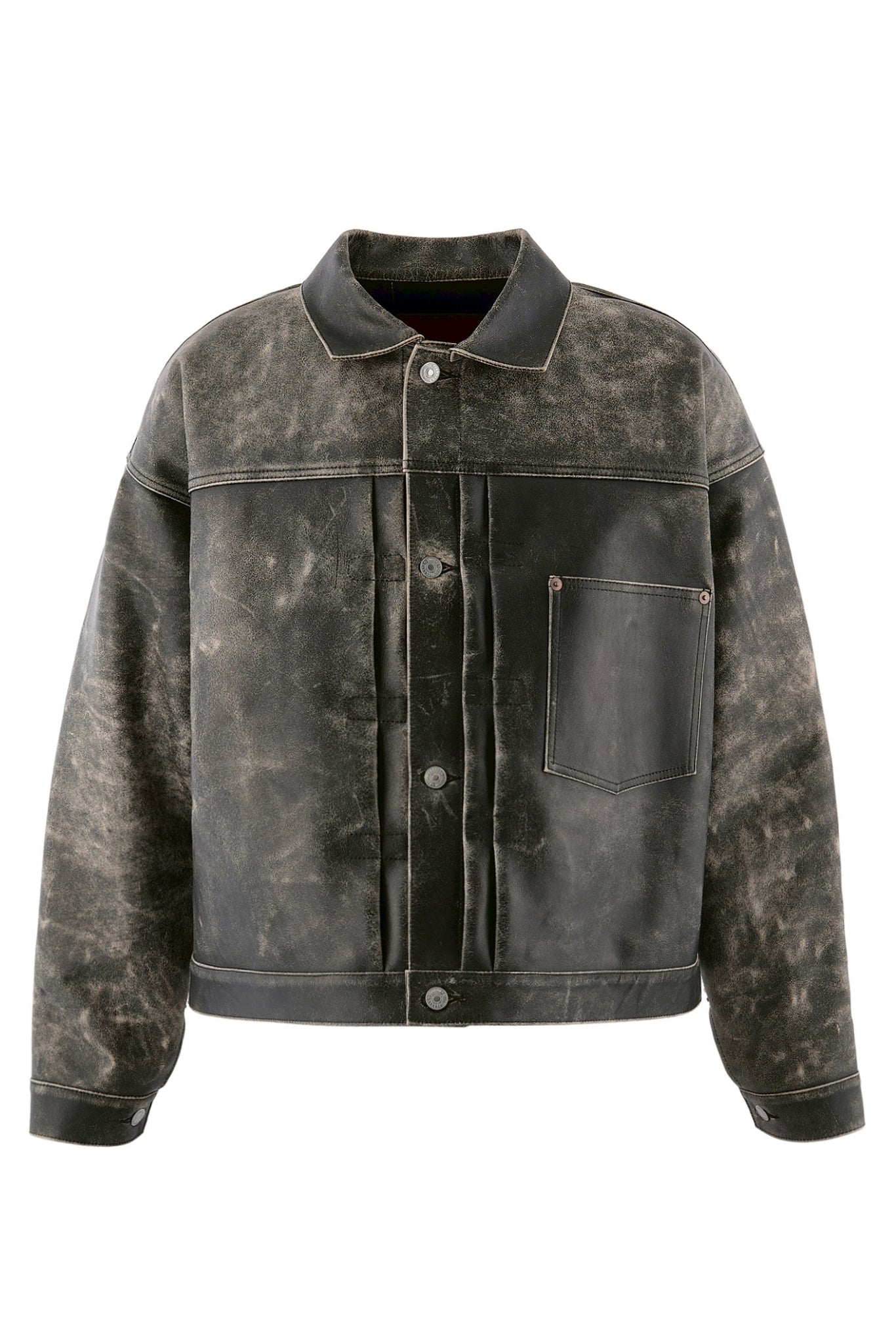 BBJ_LEATHER JACKET/LEATHER / BLK