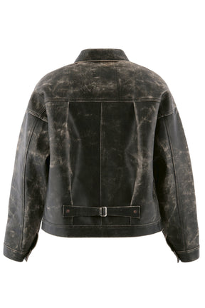 BBJ_LEATHER JACKET/LEATHER / BLK