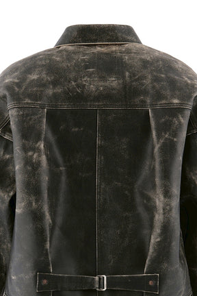 BBJ_LEATHER JACKET/LEATHER / BLK
