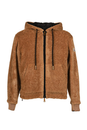 ZIP UP CARDIGAN / CAMEL X BLK