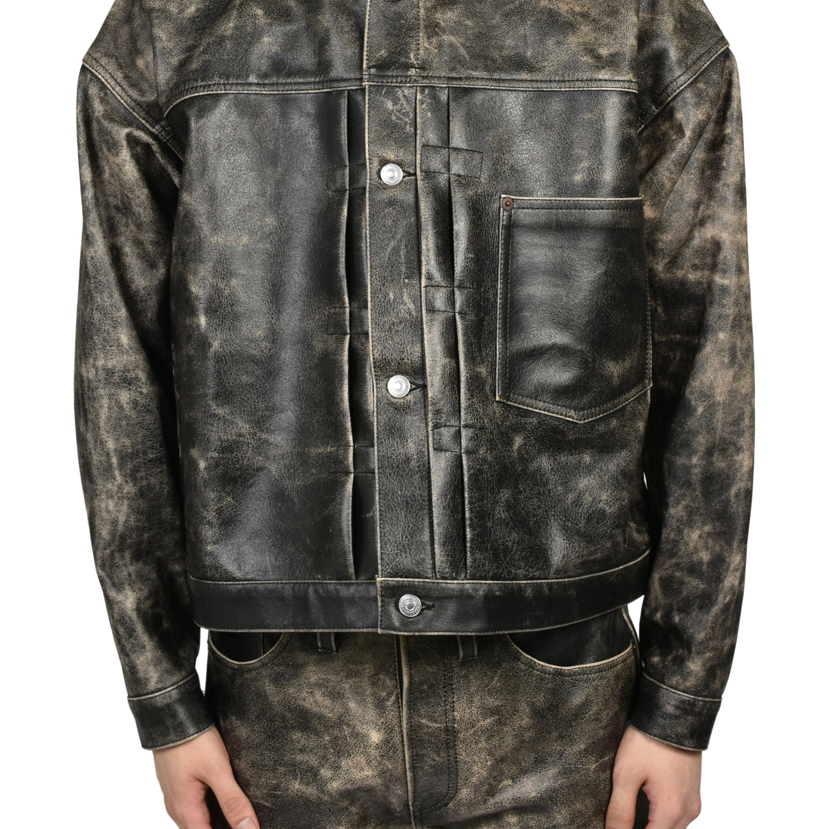 SAINT Mxxxxxxセントマイケル SS26 BBJ_LEATHER JACKET/LEATHER / BLK