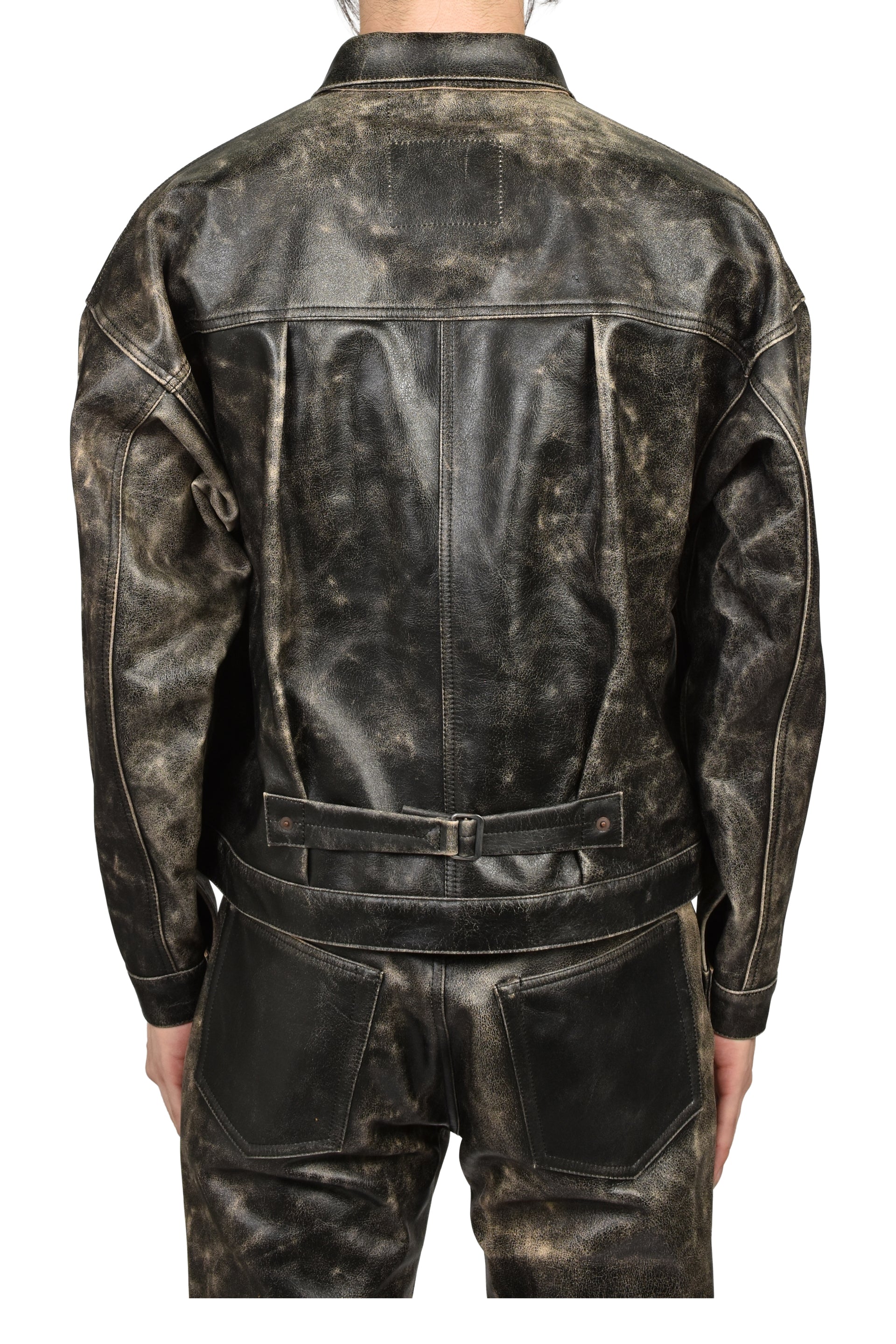 BBJ_LEATHER JACKET/LEATHER / BLK