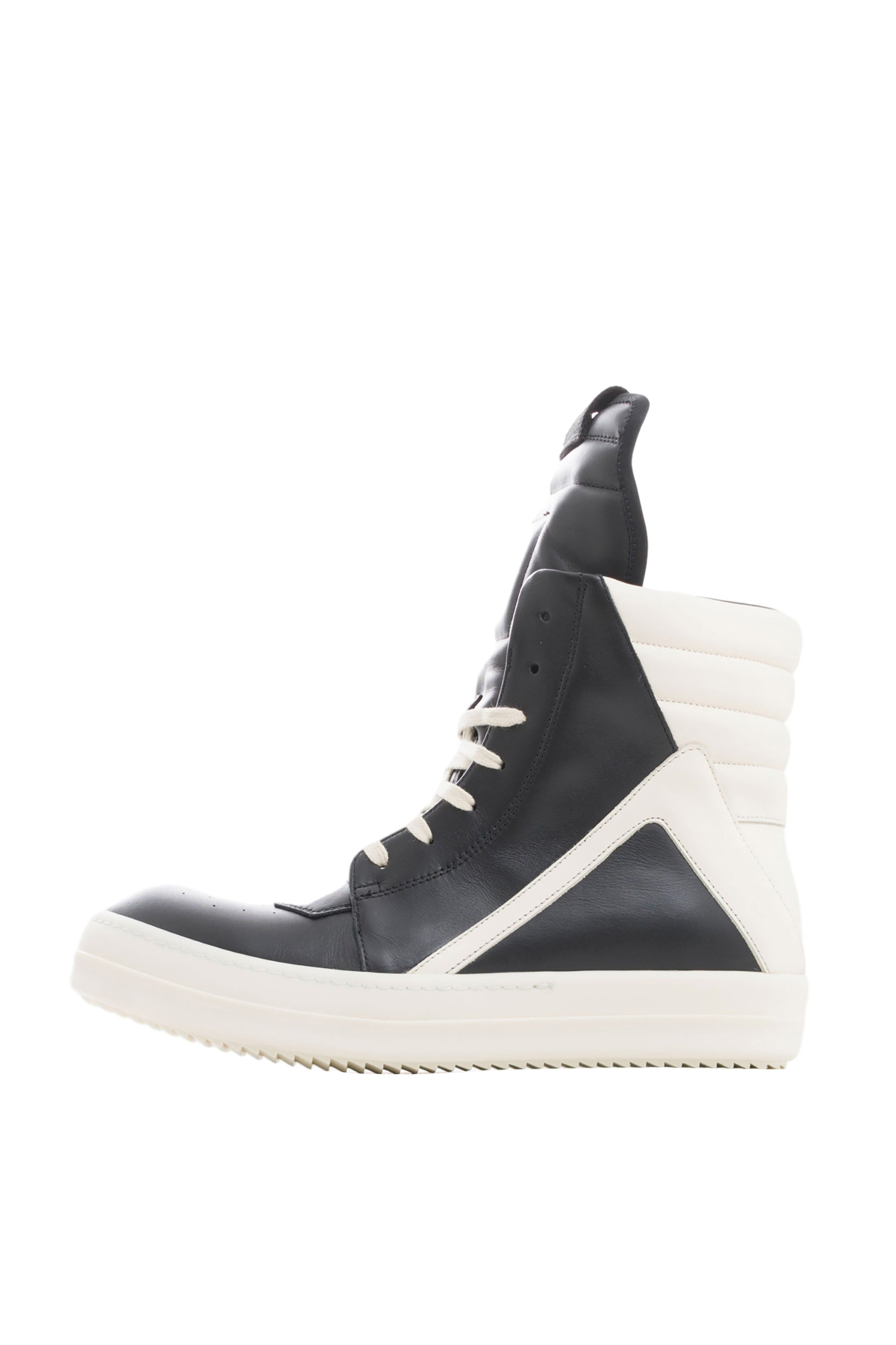 Rick Owens SS23 GEOBASKET / BLACK/MILK/MILK -NUBIAN