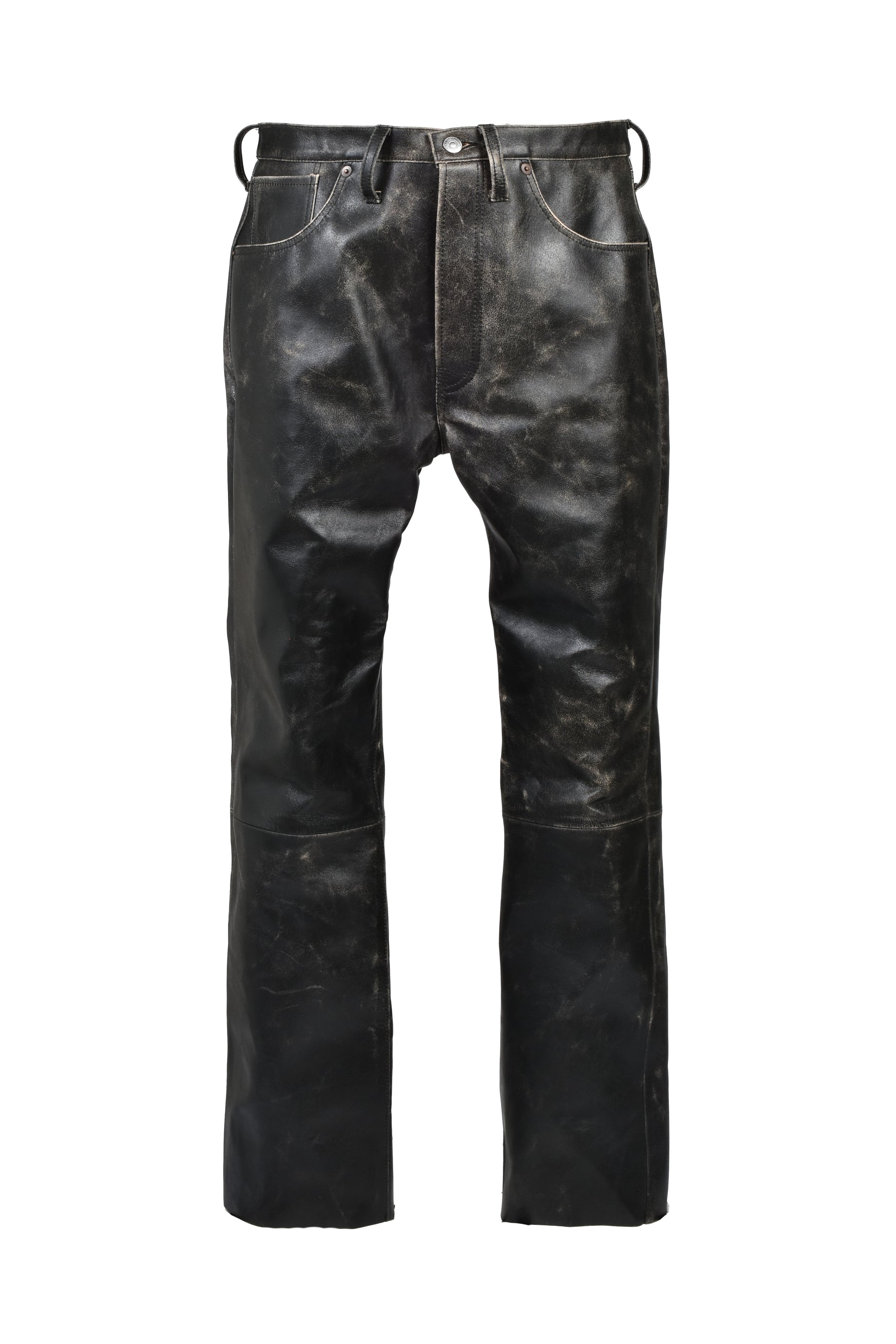 BBJ_LEATHER PANTS/LEATHER / BLK
