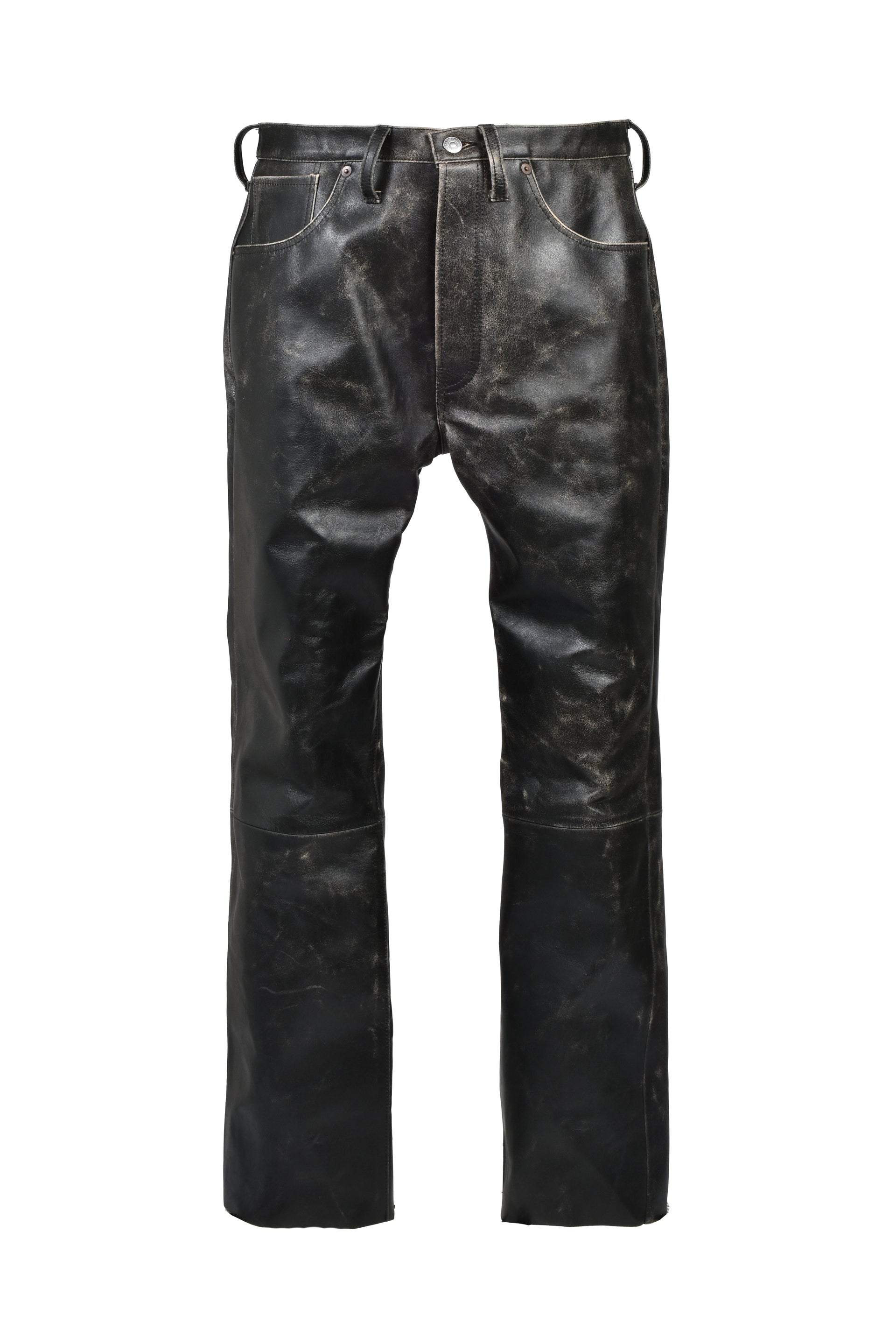 BBJ_LEATHER PANTS/LEATHER / BLK