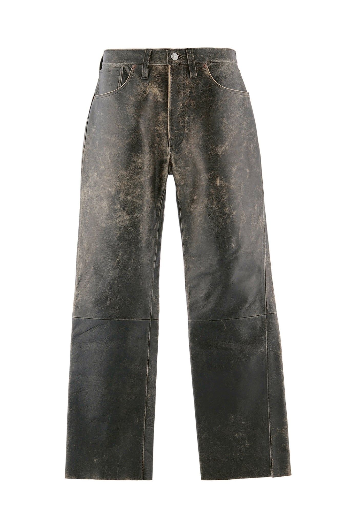 BBJ_LEATHER PANTS/LEATHER / BLK