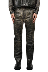 BBJ_LEATHER PANTS/LEATHER / BLK