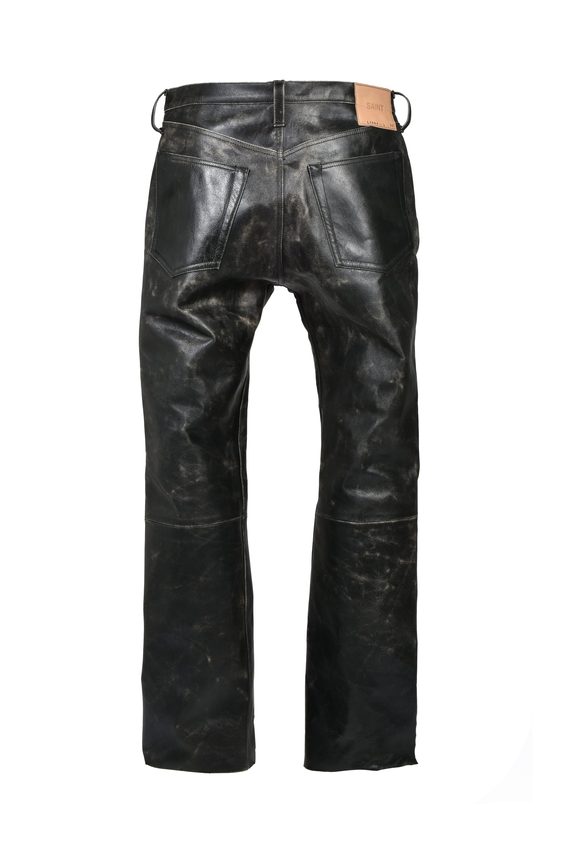 BBJ_LEATHER PANTS/LEATHER / BLK