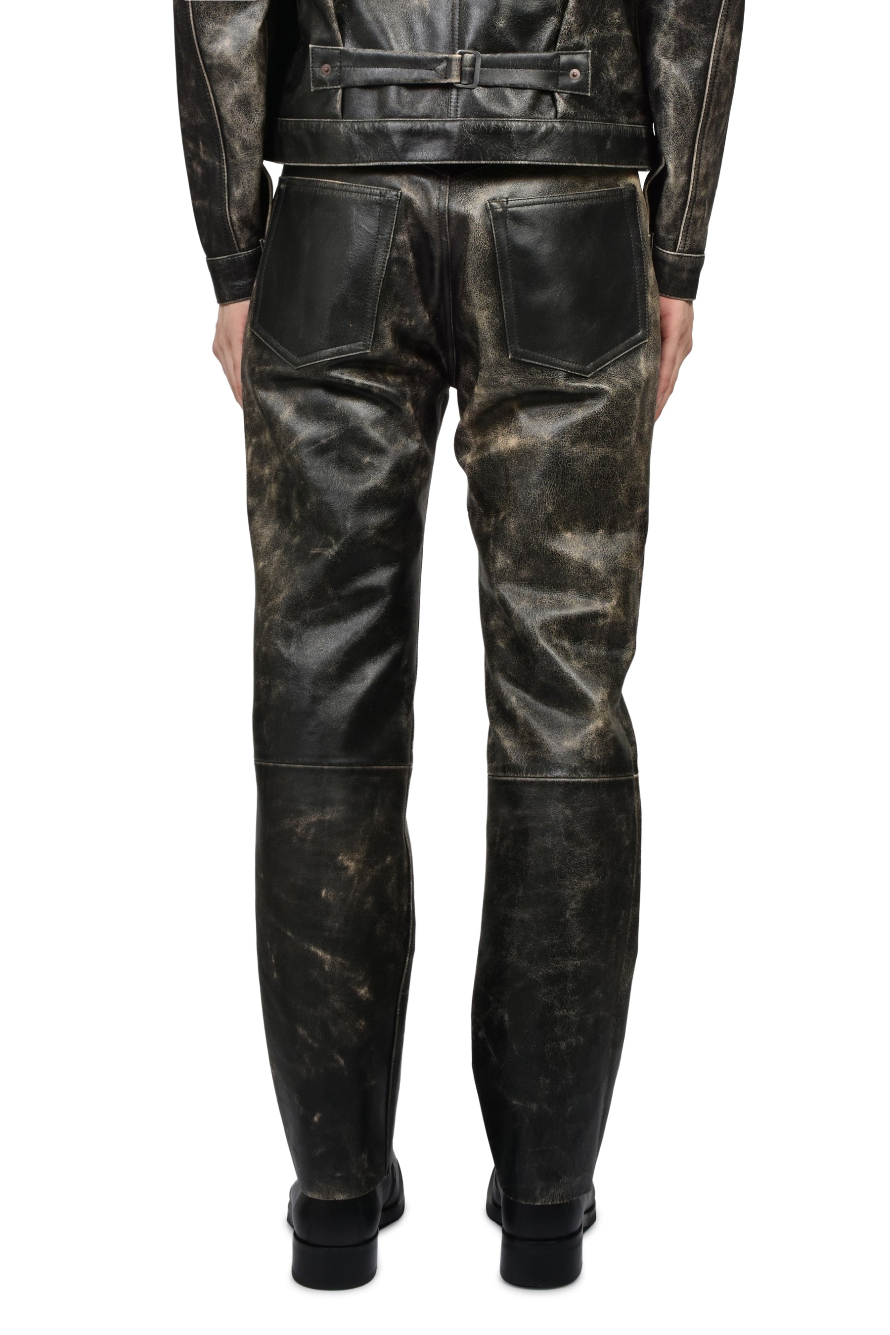 BBJ_LEATHER PANTS/LEATHER / BLK
