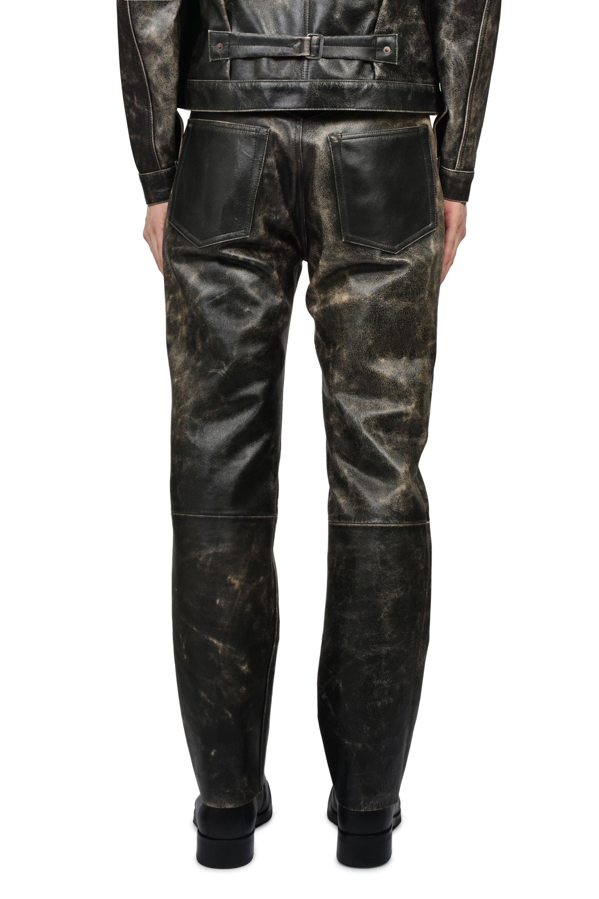 BBJ_LEATHER PANTS/LEATHER / BLK