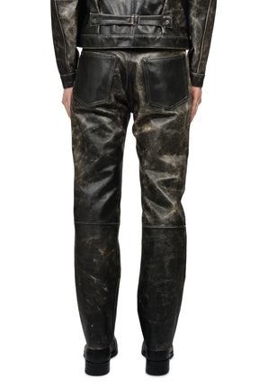 BBJ_LEATHER PANTS/LEATHER / BLK