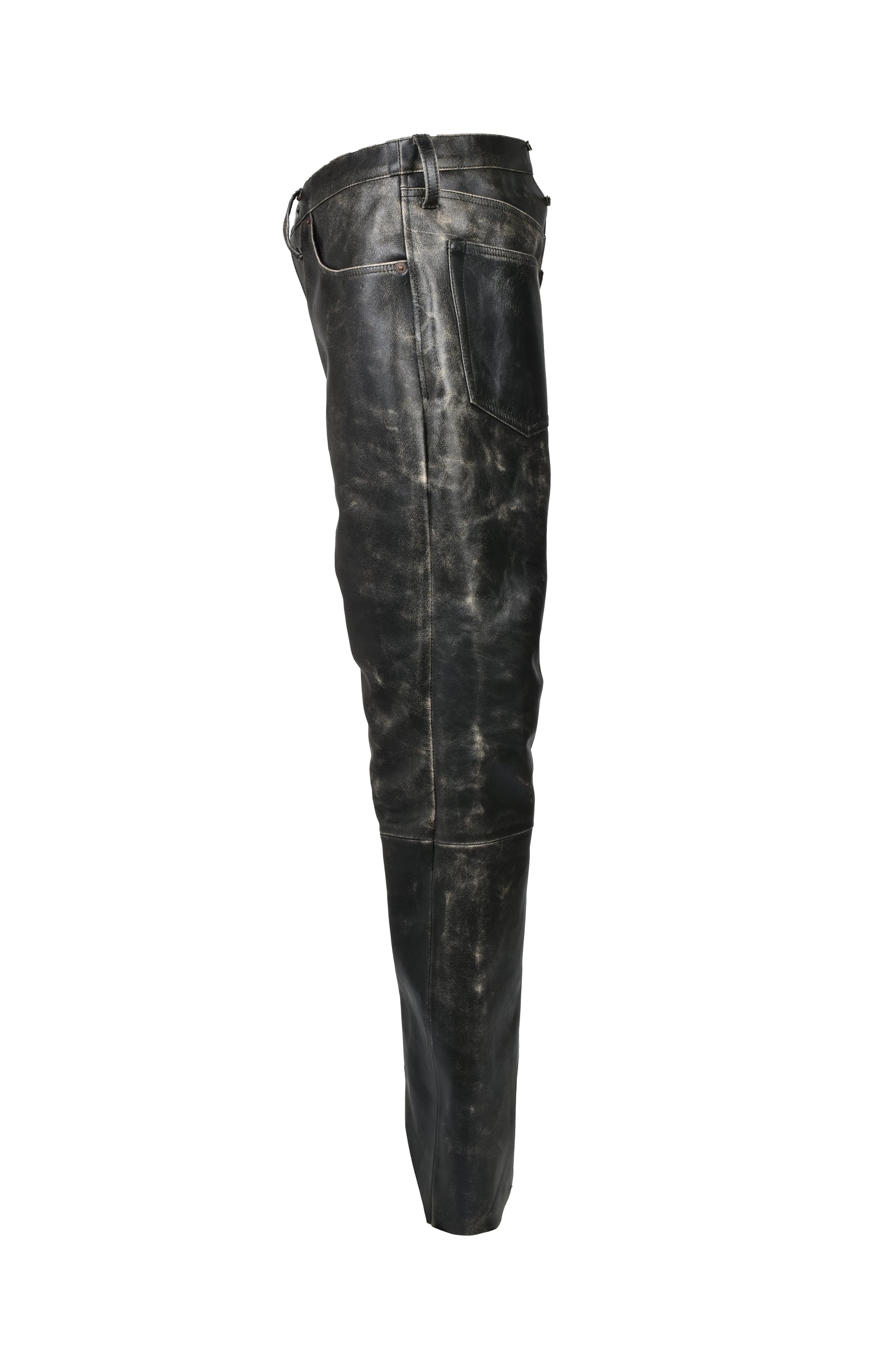 BBJ_LEATHER PANTS/LEATHER / BLK