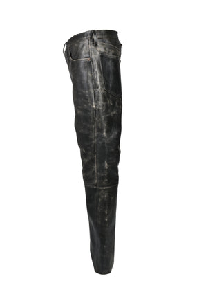 BBJ_LEATHER PANTS/LEATHER / BLK