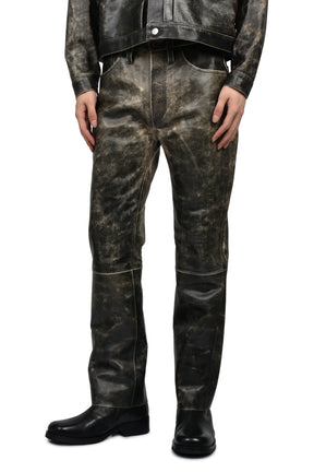 BBJ_LEATHER PANTS/LEATHER / BLK