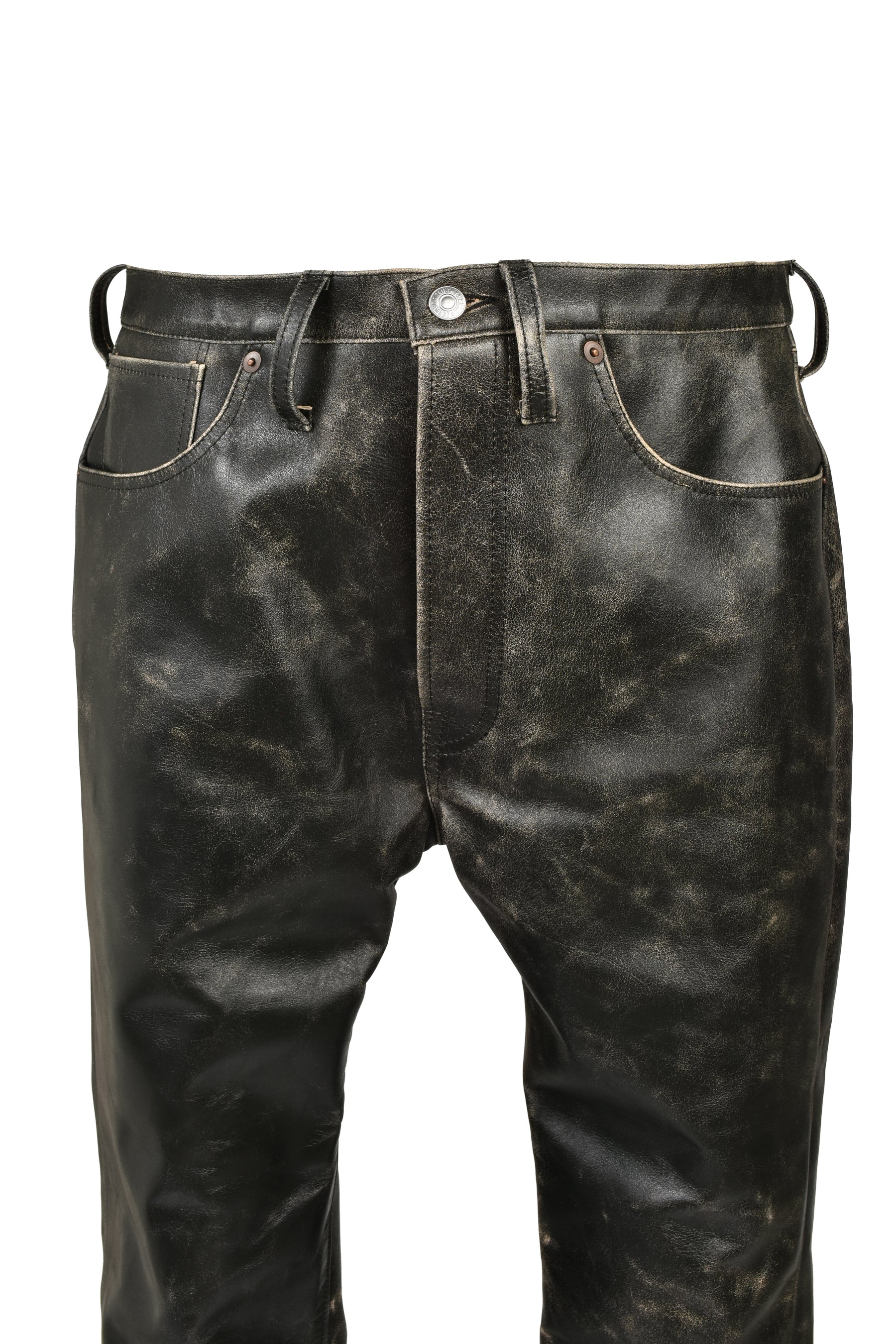 BBJ_LEATHER PANTS/LEATHER / BLK