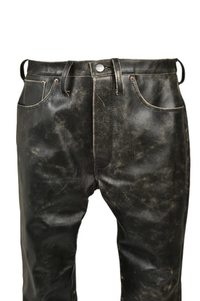 BBJ_LEATHER PANTS/LEATHER / BLK