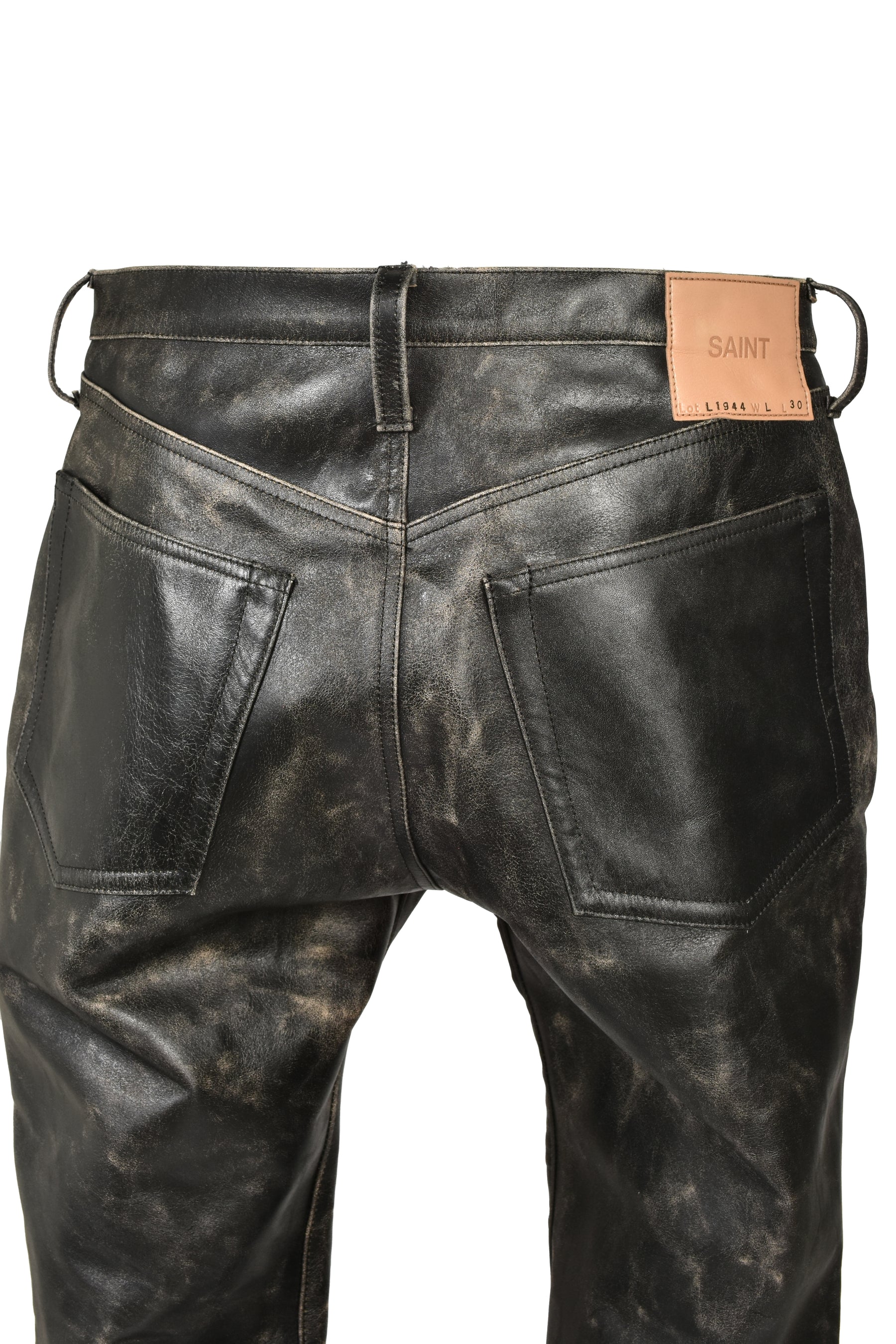 BBJ_LEATHER PANTS/LEATHER / BLK