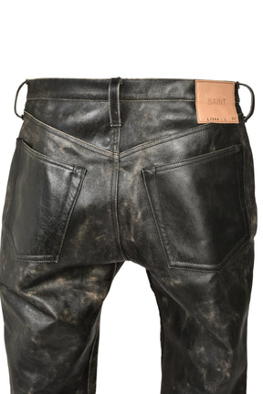 BBJ_LEATHER PANTS/LEATHER / BLK